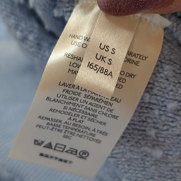 Free People Found My Friend Pullover in Sky Blue Size Small - Boucle Knit - Picture 9 of 12